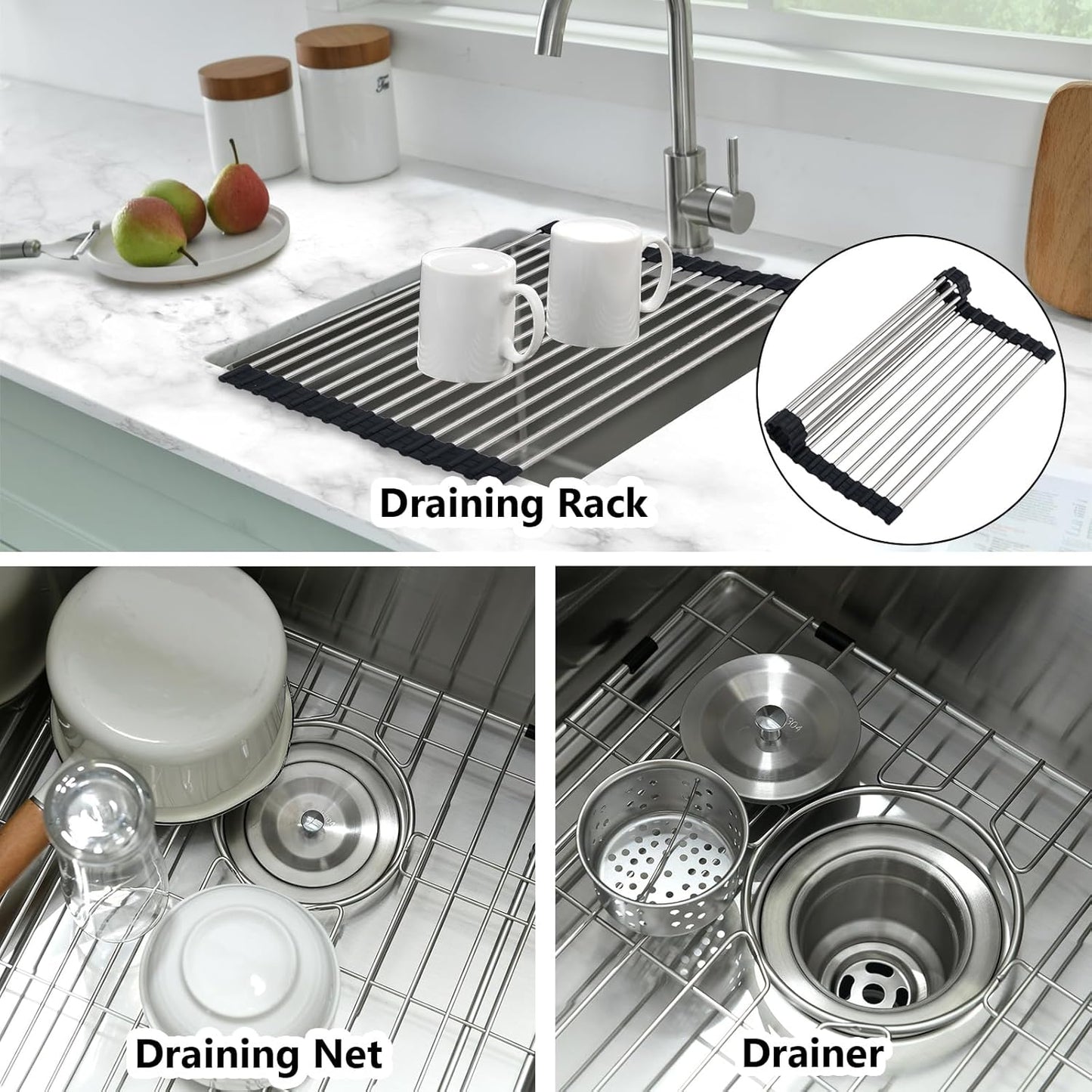 18 Inch Bar Undermount Kitchen Sink - PEPO 18"x18"x9" Undermount Stainless Steel Kitchen Sinks 16 Gauge Single Bowl with Bottom Grid & Drain
