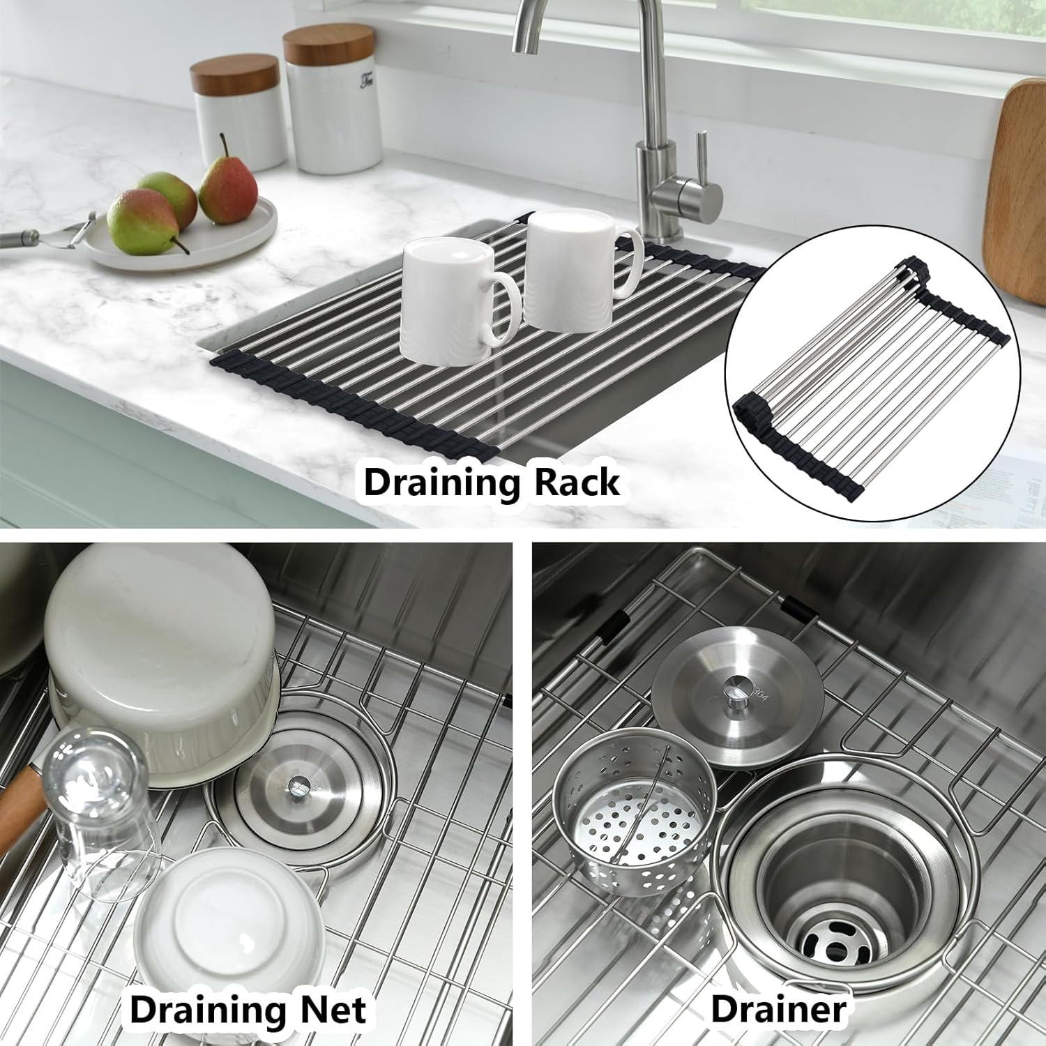 18 Inch Bar Undermount Kitchen Sink - PEPO 18"x18"x9" Undermount Stainless Steel Kitchen Sinks 16 Gauge Single Bowl with Bottom Grid & Drain